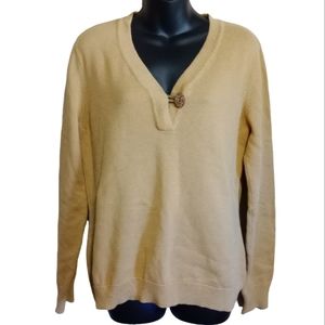REPOSHED Lauren Ralph Lauren Tan V-Neck Sweater